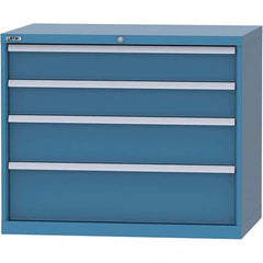 LISTA - 4 Drawer, 84 Compartment Bright Blue Steel Modular Storage Cabinet - Apex Tool & Supply