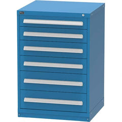 Vidmar - 6 Drawer Bright Blue Steel Modular Storage Cabinet - Apex Tool & Supply