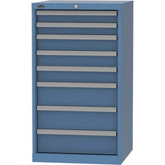 LISTA - 8 Drawer, 84 Compartment Bright Blue Steel Modular Storage Cabinet - Apex Tool & Supply