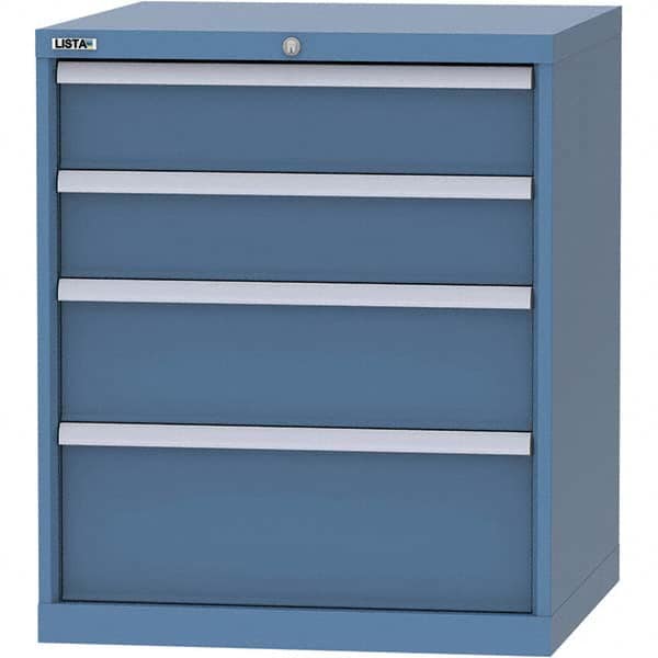 LISTA - 4 Drawer, 45 Compartment Red Steel Modular Storage Cabinet - Apex Tool & Supply