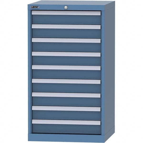 LISTA - 9 Drawer, 84 Compartment Bright Blue Steel Modular Storage Cabinet - Apex Tool & Supply