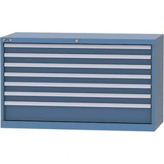 LISTA - 7 Drawer, 99 Compartment Bright Blue Steel Modular Storage Cabinet - Apex Tool & Supply