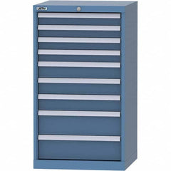 LISTA - 9 Drawer, 84 Compartment Bright Blue Steel Modular Storage Cabinet - Apex Tool & Supply