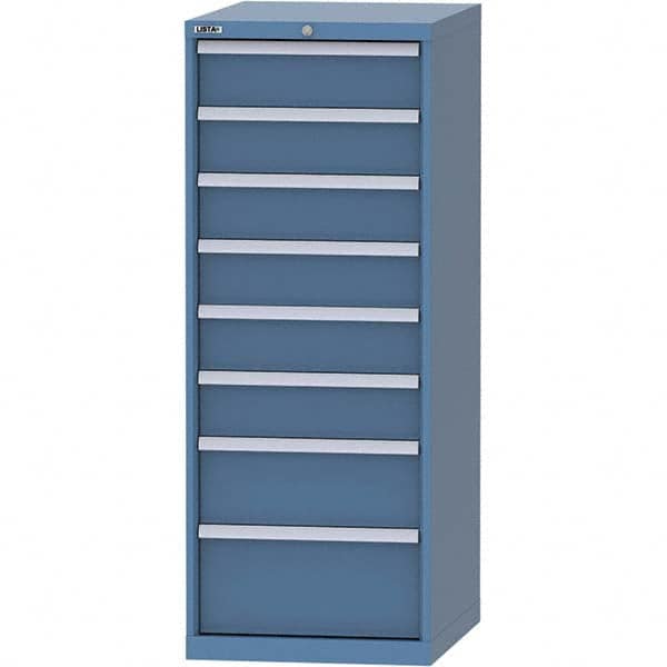 LISTA - 8 Drawer, 99 Compartment Bright Blue Steel Modular Storage Cabinet - Apex Tool & Supply