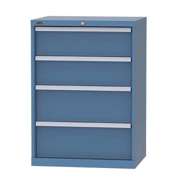 LISTA - 8 Drawer, 124 Compartment Bright Blue Steel Modular Storage Cabinet - Apex Tool & Supply