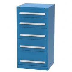 Vidmar - 5 Drawer Bright Blue Steel Modular Storage Cabinet - Apex Tool & Supply