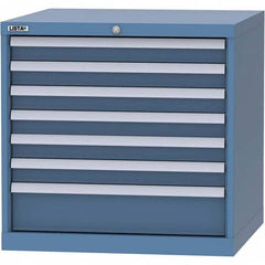 LISTA - 7 Drawer, 45 Compartment Bright Blue Steel Modular Storage Cabinet - Apex Tool & Supply