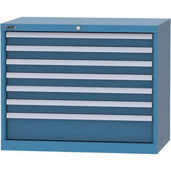 LISTA - 7 Drawer, 84 Compartment Bright Blue Steel Modular Storage Cabinet - Apex Tool & Supply