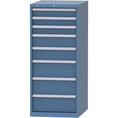 LISTA - 8 Drawer, 99 Compartment Bright Blue Steel Modular Storage Cabinet - Apex Tool & Supply