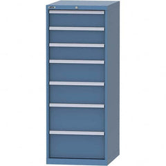 LISTA - 7 Drawer, 99 Compartment Bright Blue Steel Modular Storage Cabinet - Apex Tool & Supply