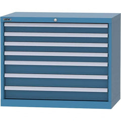 LISTA - 7 Drawer, 84 Compartment Bright Blue Steel Modular Storage Cabinet - Apex Tool & Supply