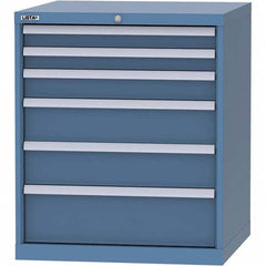LISTA - 6 Drawer, 45 Compartment Bright Blue Steel Modular Storage Cabinet - Apex Tool & Supply