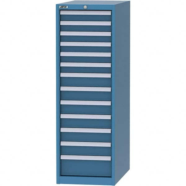 LISTA - 13 Drawer, 45 Compartment Bright Blue Steel Modular Storage Cabinet - Apex Tool & Supply