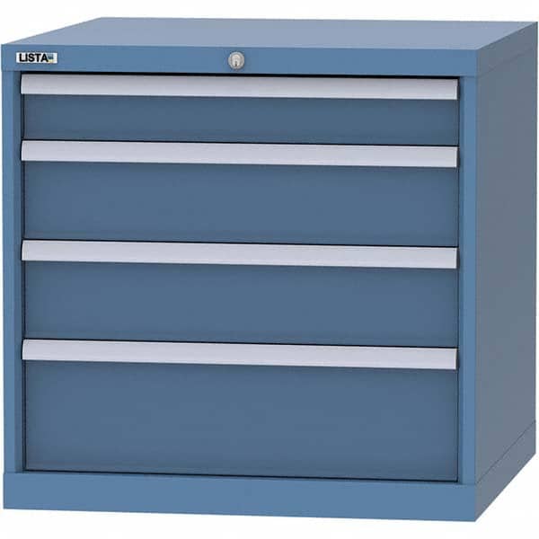 LISTA - 4 Drawer, 45 Compartment Red Steel Modular Storage Cabinet - Apex Tool & Supply