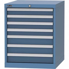 LISTA - 7 Drawer, 99 Compartment Bright Blue Steel Modular Storage Cabinet - Apex Tool & Supply