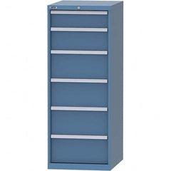 LISTA - 6 Drawer, 99 Compartment Bright Blue Steel Modular Storage Cabinet - Apex Tool & Supply