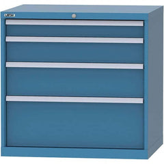 LISTA - 4 Drawer, 84 Compartment Bright Blue Steel Modular Storage Cabinet - Apex Tool & Supply