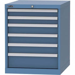 LISTA - 6 Drawer, 99 Compartment Red Steel Modular Storage Cabinet - Apex Tool & Supply