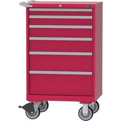 LISTA - 6 Drawer, 124 Compartment Bright Blue Steel Modular Storage Cabinet - Apex Tool & Supply