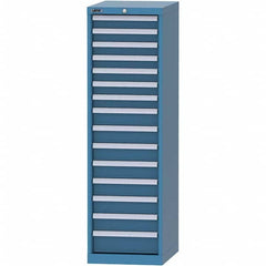 LISTA - 15 Drawer, 45 Compartment Bright Blue Steel Modular Storage Cabinet - Apex Tool & Supply