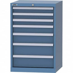 LISTA - 7 Drawer, 84 Compartment Bright Blue Steel Modular Storage Cabinet - Apex Tool & Supply