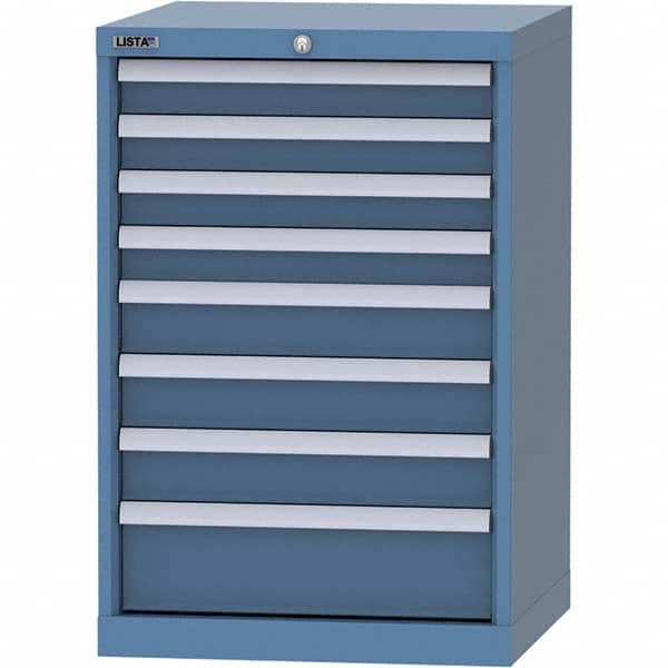 LISTA - 8 Drawer, 84 Compartment Bright Blue Steel Modular Storage Cabinet - Apex Tool & Supply