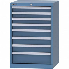 LISTA - 8 Drawer, 84 Compartment Bright Blue Steel Modular Storage Cabinet - Apex Tool & Supply