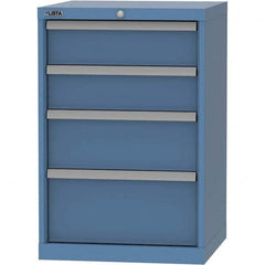 LISTA - 4 Drawer, 84 Compartment Bright Blue Steel Modular Storage Cabinet - Apex Tool & Supply