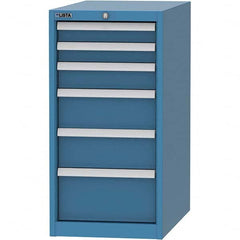 LISTA - 6 Drawer, 45 Compartment Bright Blue Steel Modular Storage Cabinet - Apex Tool & Supply
