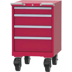 LISTA - 4 Drawer, 99 Compartment Bright Blue Steel Modular Storage Cabinet - Apex Tool & Supply