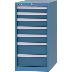 LISTA - 7 Drawer, 45 Compartment Bright Blue Steel Modular Storage Cabinet - Apex Tool & Supply