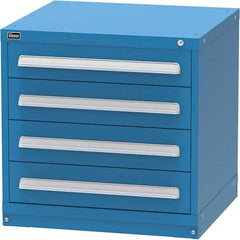 Vidmar - 4 Drawer, 344 Compartment Bright Blue Steel Modular Storage Cabinet - Apex Tool & Supply