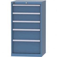LISTA - 5 Drawer, 84 Compartment Bright Blue Steel Modular Storage Cabinet - Apex Tool & Supply