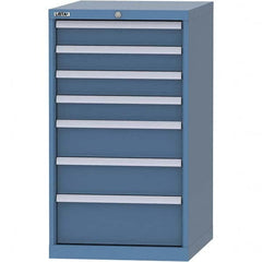 LISTA - 7 Drawer, 99 Compartment Bright Blue Steel Modular Storage Cabinet - Apex Tool & Supply
