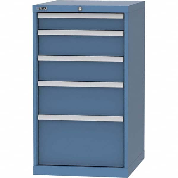 LISTA - 5 Drawer, 99 Compartment Bright Blue Steel Modular Storage Cabinet - Apex Tool & Supply