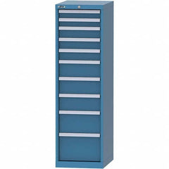 LISTA - 10 Drawer, 45 Compartment Bright Blue Steel Modular Storage Cabinet - Apex Tool & Supply