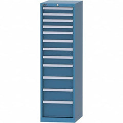 LISTA - 12 Drawer, 45 Compartment Bright Blue Steel Modular Storage Cabinet - Apex Tool & Supply