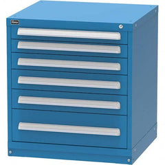 Vidmar - 6 Drawer Bright Blue Steel Modular Storage Cabinet - Apex Tool & Supply