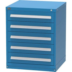 Vidmar - 5 Drawer Bright Blue Steel Modular Storage Cabinet - Apex Tool & Supply