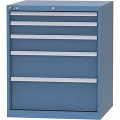 LISTA - 5 Drawer, 45 Compartment Bright Blue Steel Modular Storage Cabinet - Apex Tool & Supply