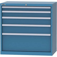 LISTA - 4 Drawer, 84 Compartment Bright Blue Steel Modular Storage Cabinet - Apex Tool & Supply