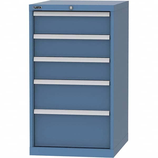 LISTA - 5 Drawer, 99 Compartment Bright Blue Steel Modular Storage Cabinet - Apex Tool & Supply
