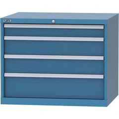 LISTA - 4 Drawer, 84 Compartment Bright Blue Steel Modular Storage Cabinet - Apex Tool & Supply