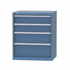 LISTA - 7 Drawer, 124 Compartment Bright Blue Steel Modular Storage Cabinet - Apex Tool & Supply