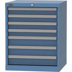 LISTA - 7 Drawer, 84 Compartment Bright Blue Steel Modular Storage Cabinet - Apex Tool & Supply