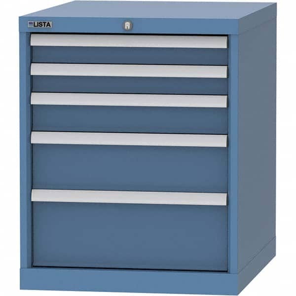 LISTA - 5 Drawer, 99 Compartment Red Steel Modular Storage Cabinet - Apex Tool & Supply