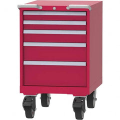 LISTA - 5 Drawer, 99 Compartment Bright Blue Steel Modular Storage Cabinet - Apex Tool & Supply