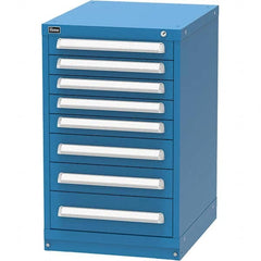 Vidmar - 8 Drawer, 45 Compartment Bright Blue Steel Modular Storage Cabinet - Apex Tool & Supply