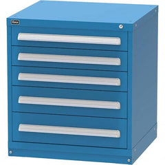 Vidmar - 5 Drawer, 344 Compartment Bright Blue Steel Modular Storage Cabinet - Apex Tool & Supply