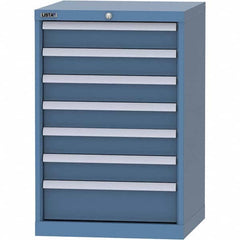 LISTA - 7 Drawer, 84 Compartment Bright Blue Steel Modular Storage Cabinet - Apex Tool & Supply